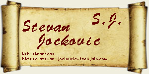 Stevan Jocković vizit kartica